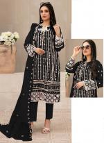 Faux Georgette Black Eid Wear Embroidery Work Pakistani Suit